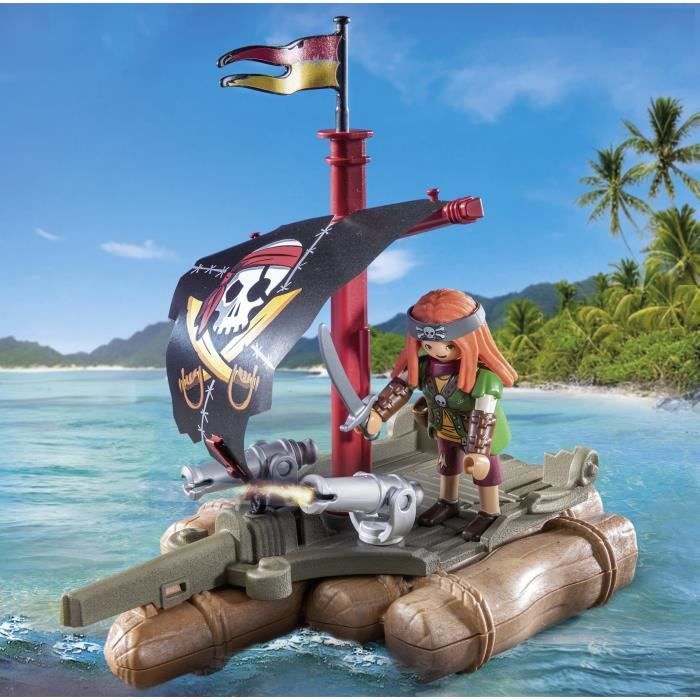 PLAYMOBIL 71794 Piraat met vlot, kanonnen en schat, Piraten, 41 onderdelen, Leeftijd 4+