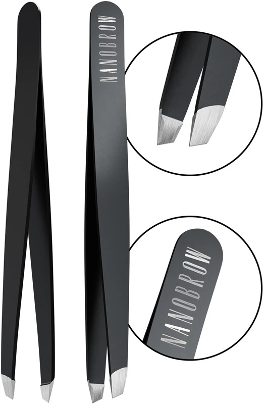 Nanobrow pincetas kampuotais galiukais