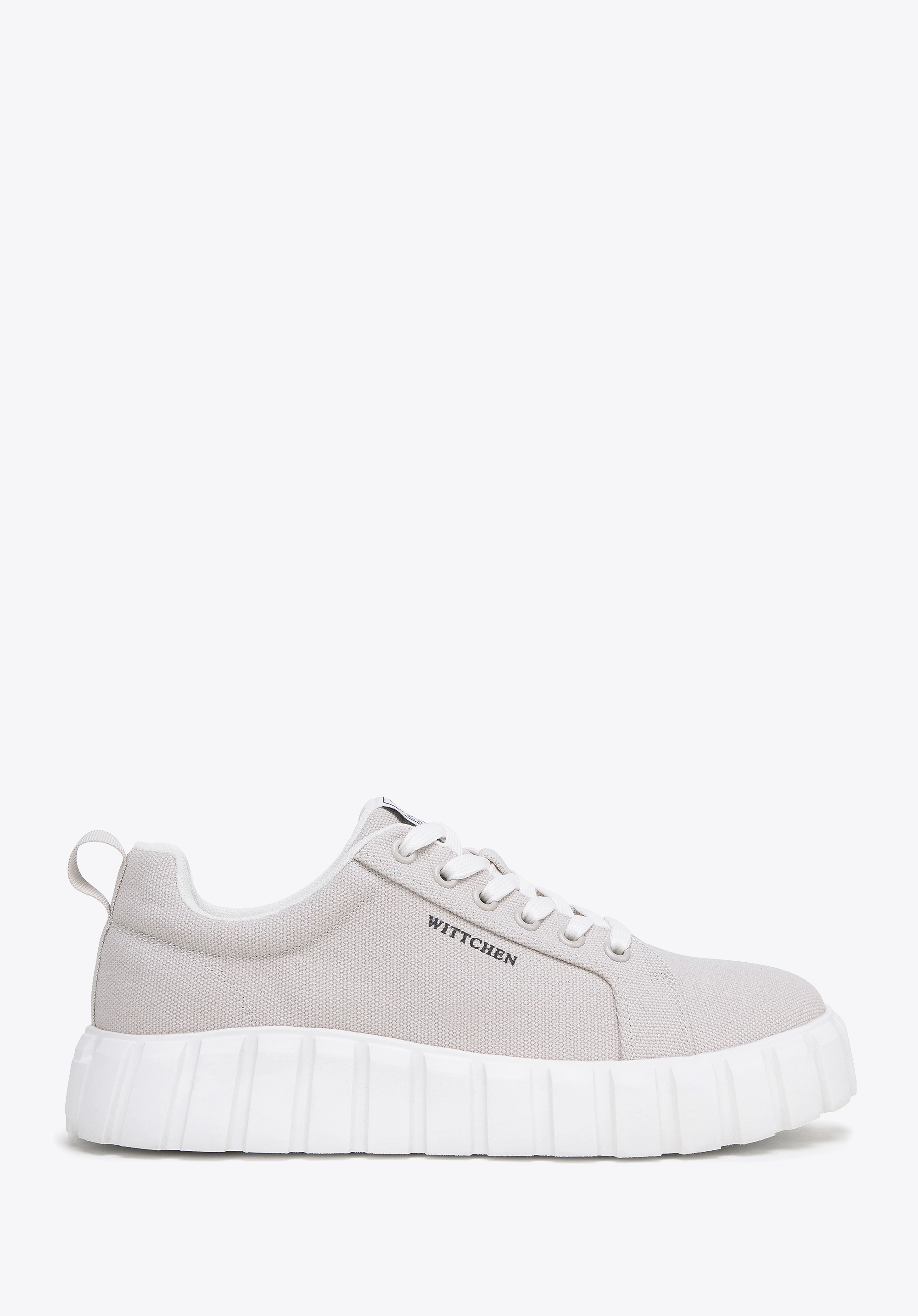 Damskie sneakersy na platformie szare