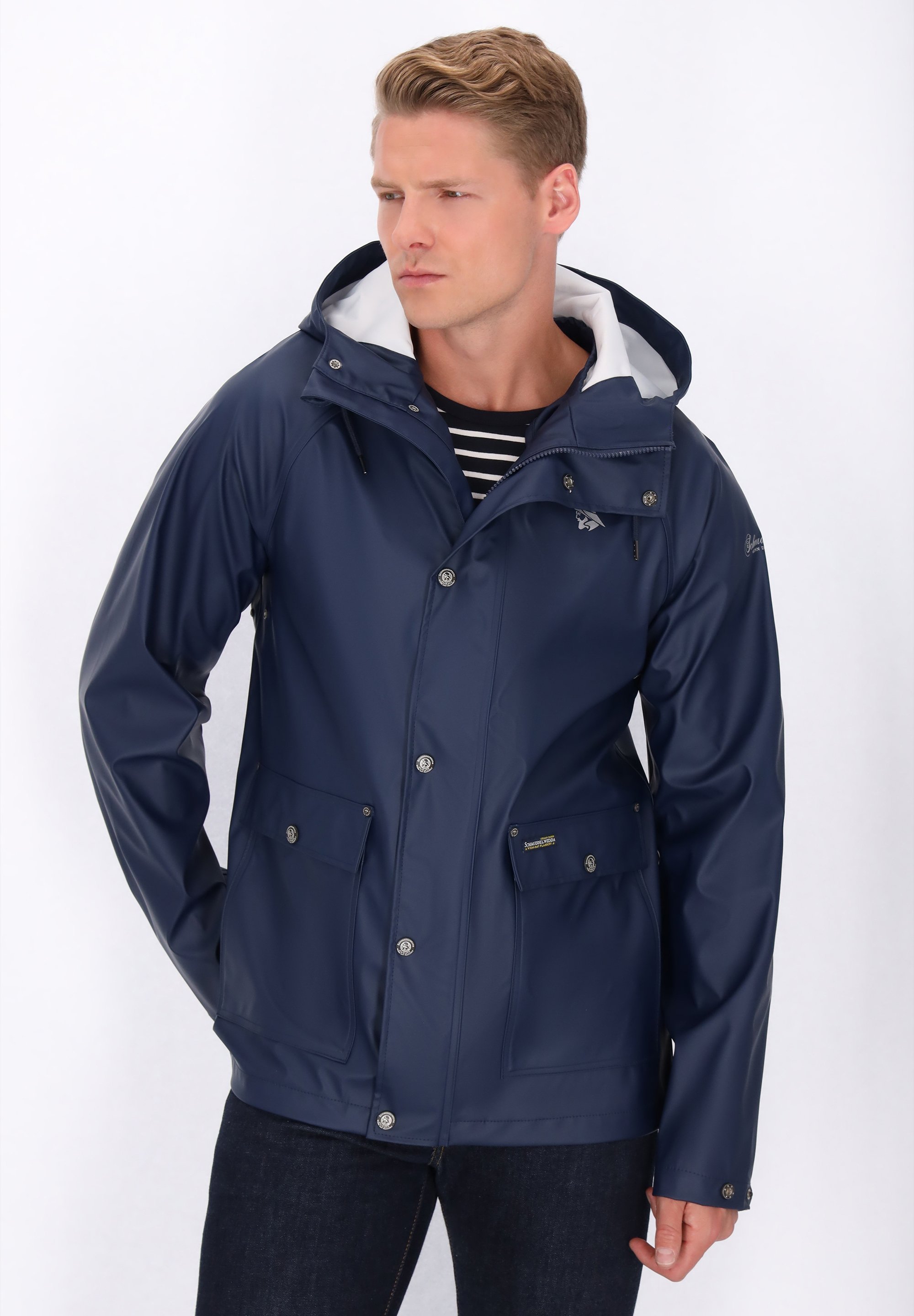 Schmuddelwedda waterdichte jas - marineblauw