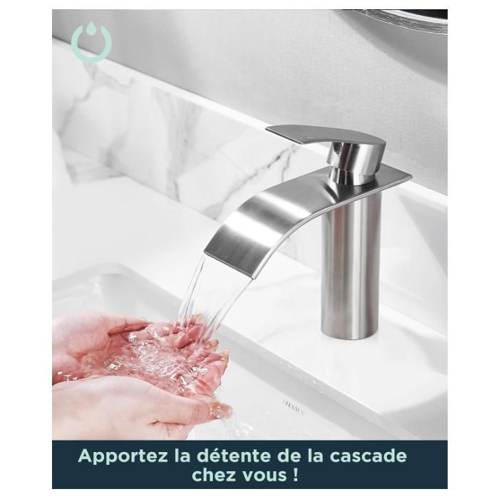 Robinet Salle Bain vasque - Mitigeur de Lavabo cascade-Robinet Mitigeur Lavabo - Robinet Salle Bain vasque-Robinet de Lavabo