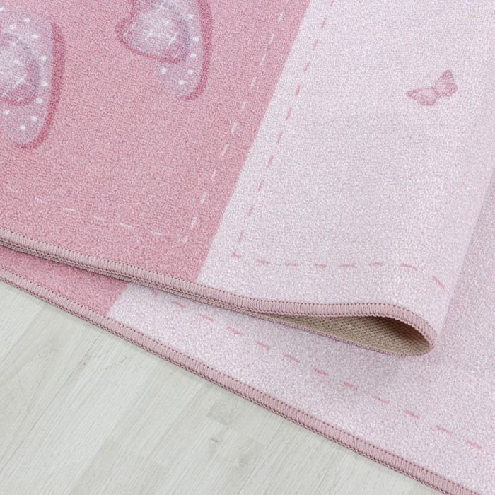Carpetsale24 Tapis enfant motif à carreaux de petite princesse coloris rose 80x120 cm tapis chambre enfant tapis chambre bébé