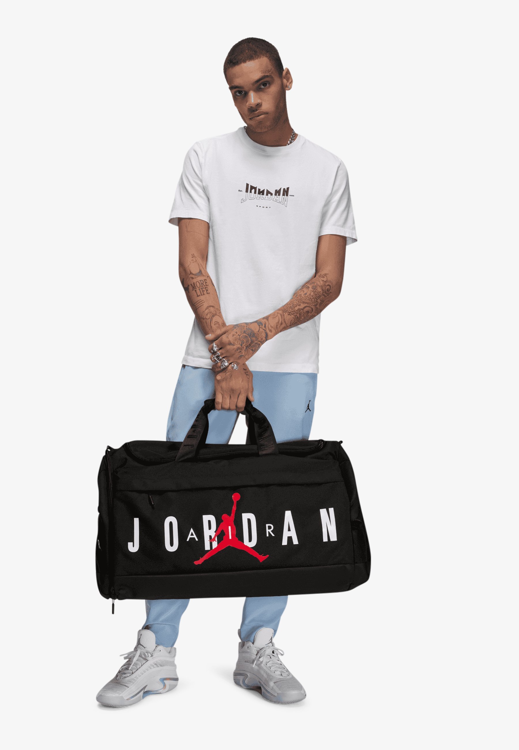 Jordan VELOCITY DUFFLE - Krepšys su atvartu - juodas