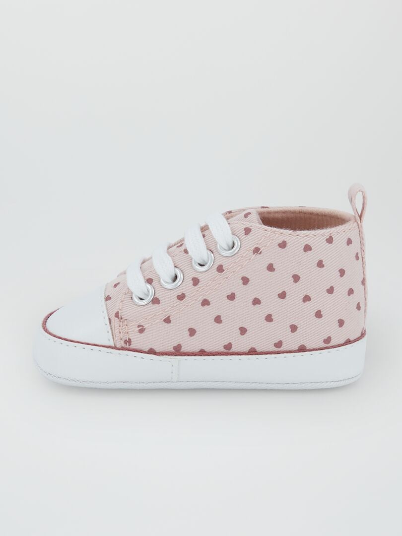 Hoge canvas sneakers - ROZE