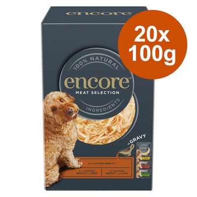 Confezione risparmio di preparato per sugo per cani Encore, 20 bustine da 100 g