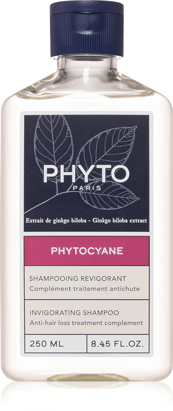 Shampoo revitalizante Phyto Phytocyane, ativador antiqueda.