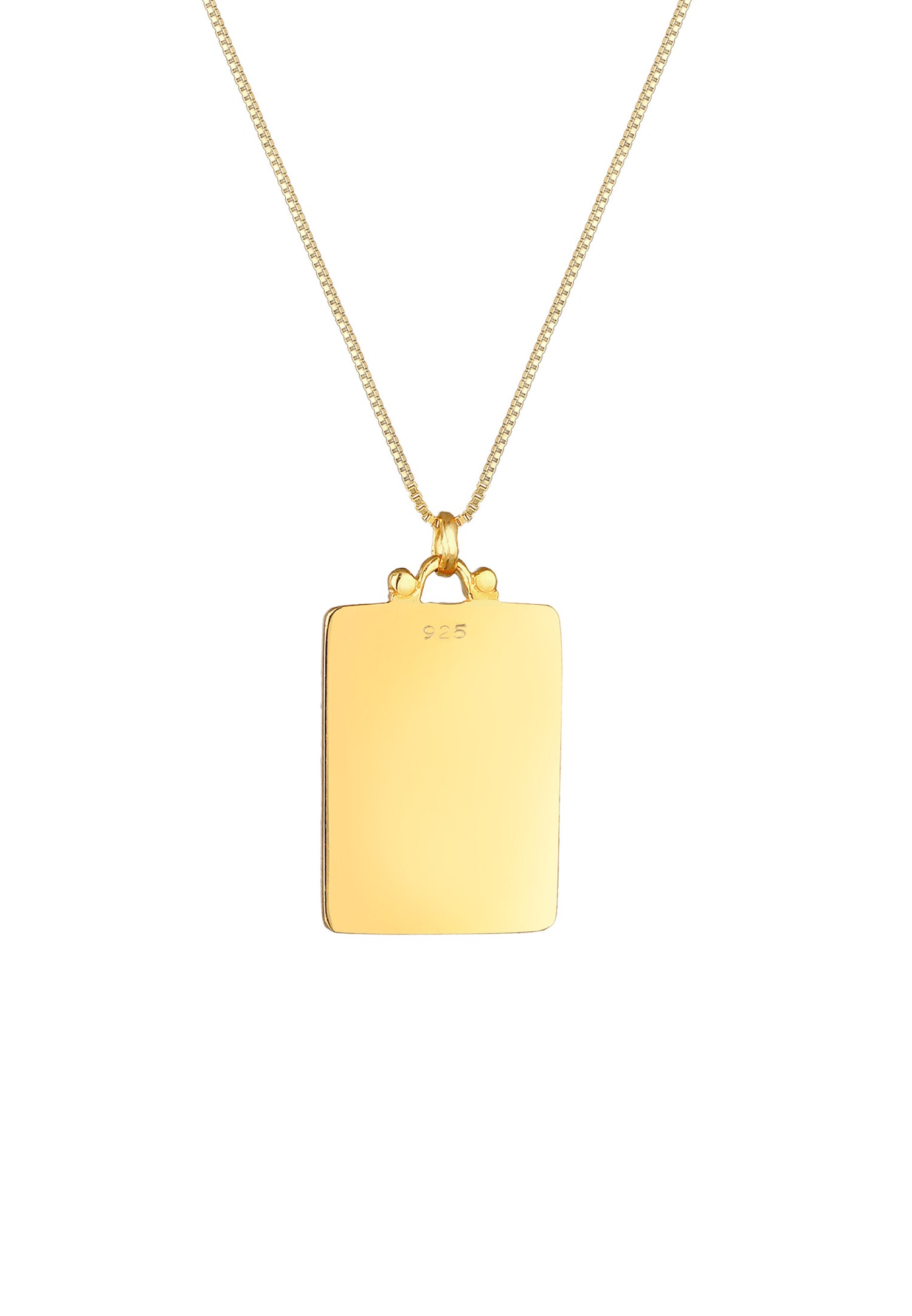Elli Soleil Médaille Vintage Collier Femme - (925/1000) Argent Plaqué Or