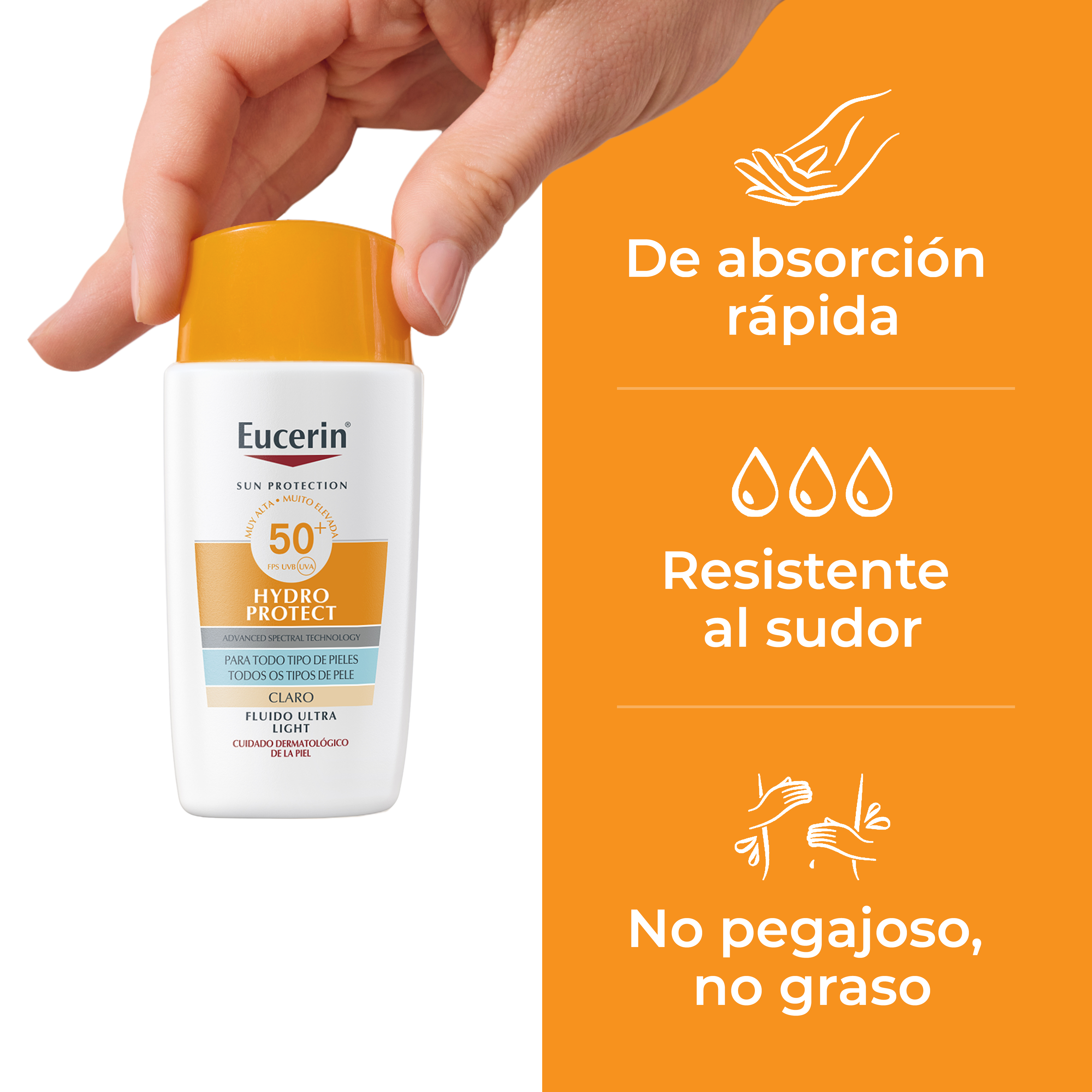 Ochranný hydroizolačný fluid SPF 50 svetlý odtieň Ochrana pred slnkom z lekárne