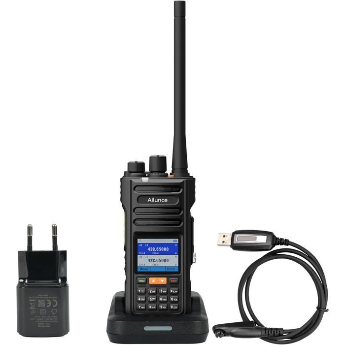Retevis HA2 Talkie Walkie Bluetooth Radio Amateur, Control por APP, APRS/GPS, Radio Doble Banda, IP67, Aeronáutica, FM, 2800 mAh
