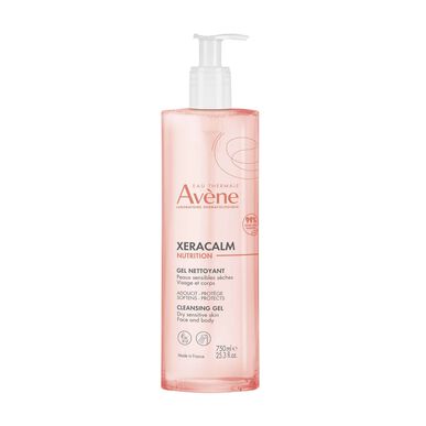 Avène Xeracalm NUTRITION valomasis gelis maitinamasis dušo gelis sausai odai veidui ir kūnui 750 ml 750 ml