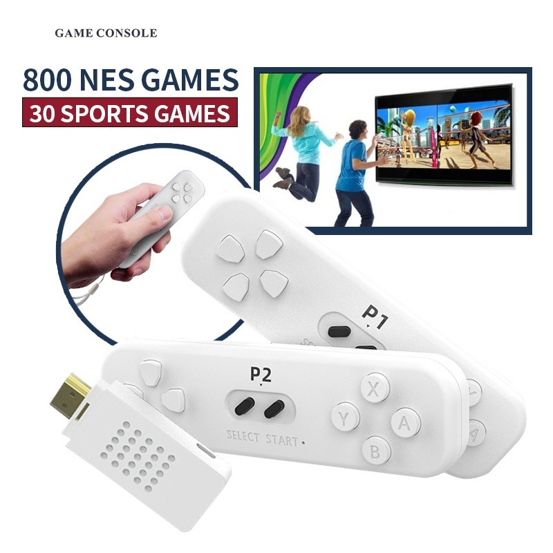 2021 Video Game Console Y2 Fit 4K TV Game Stick with Two Somatosensory Wireless Controller Built in 800 Games+30 Sports Games