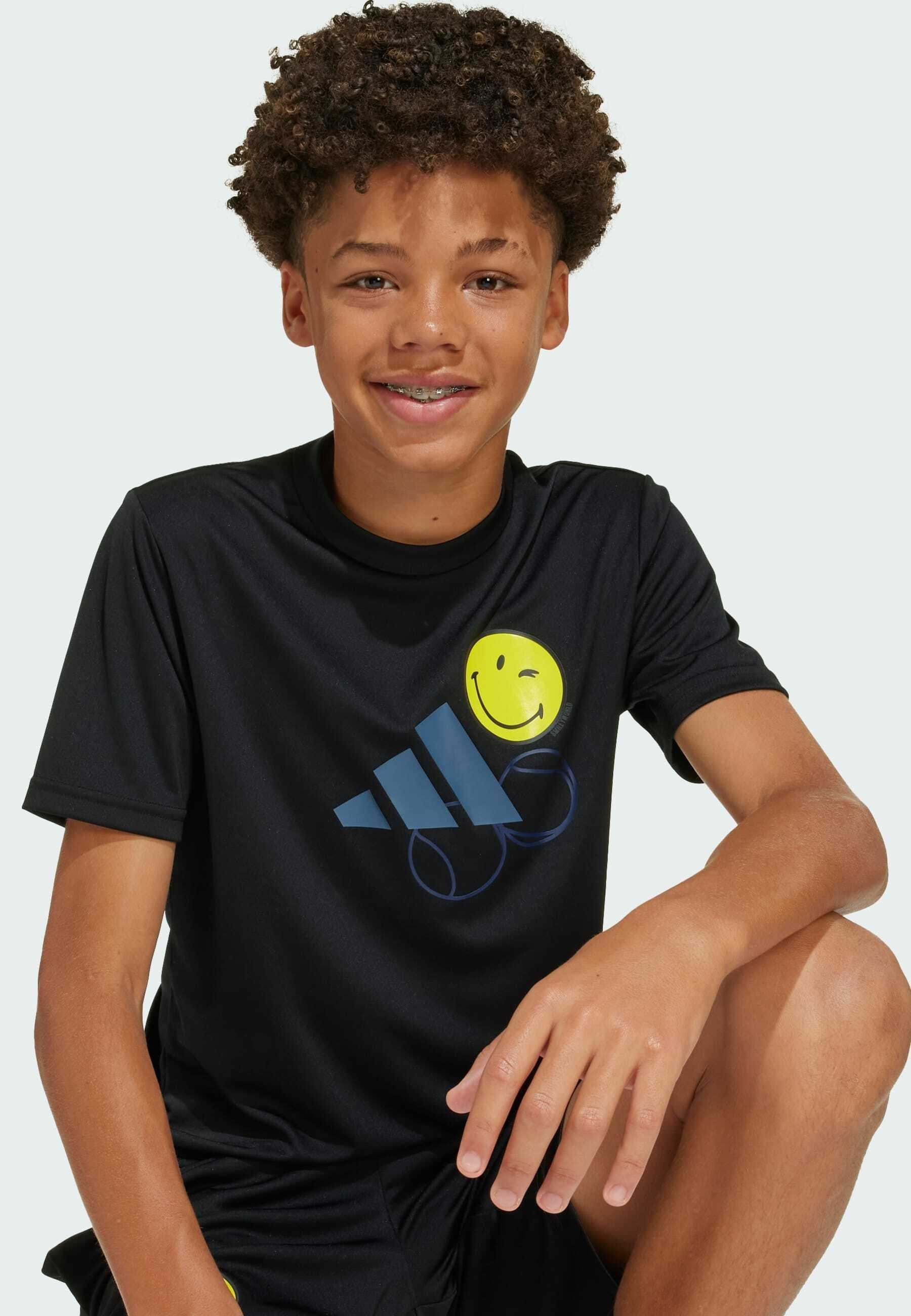 adidas Sportswear SMILEYWORLD KIDS - Sports shorts - black bright yellow