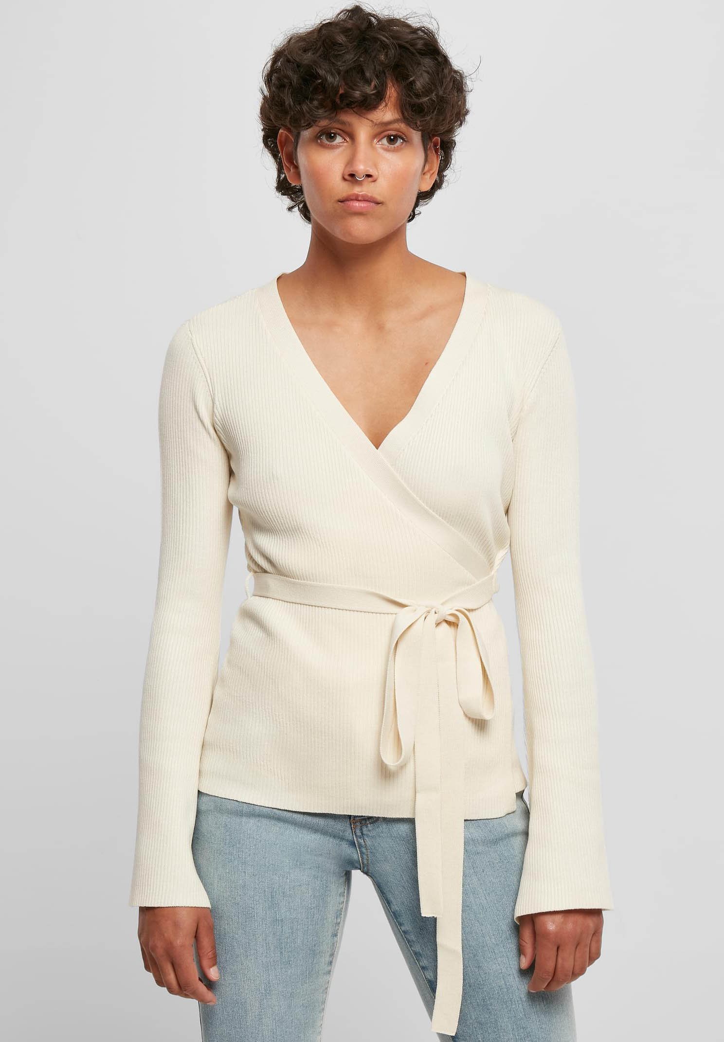 Cardigan Urban Classics WRAPPED - color sabbia bianca