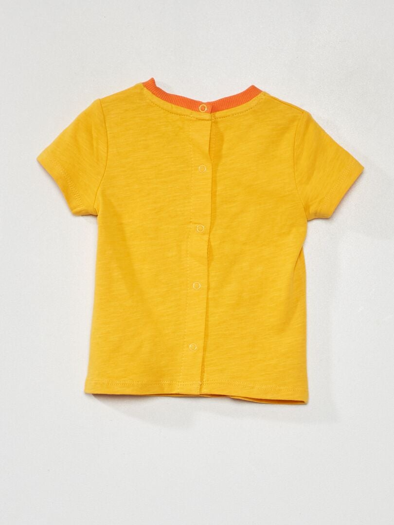 T-shirt met ronde hals en korte mouwen - WIT
