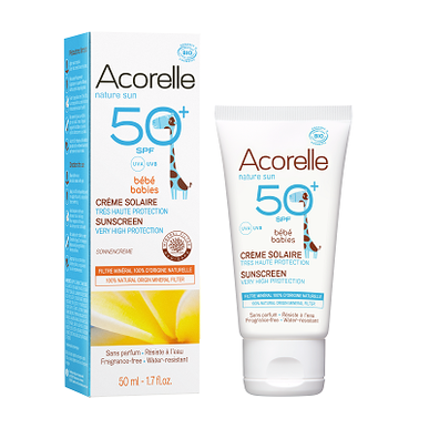 Acorelle krema za sončenje za dojenčke SPF 50 50 ml