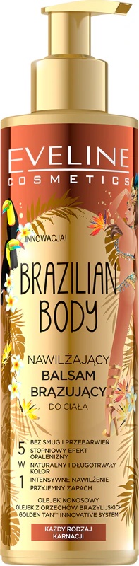 Eveline Cosmetics Brazilian Body paštonējošais losjons pakāpeniskai iedeguma iegūšanai