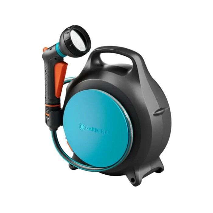 Dévidoir portable - GARDENA - Move - Prêt à l’emploi - Tuyau de 10 m Ø 8,5 mm + Tuyau de raccordement de 1,5 m + pistolet‑arrosoir