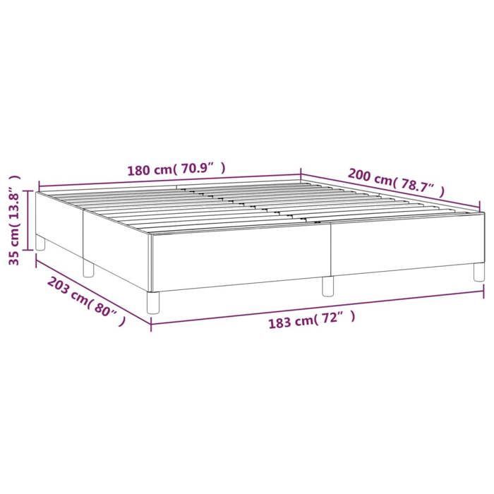 Cama doble CHIC para adultos - 180x200 cm. Estructura de cama gris oscuro de 180x200 cm. Terciopelo #Sara90882