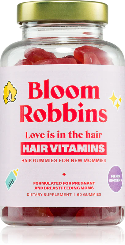 Bloom Robbins LOVE is in the HAIR - Gomas capilares para novas mamães - suplemento alimentar em gomas para o cabelo