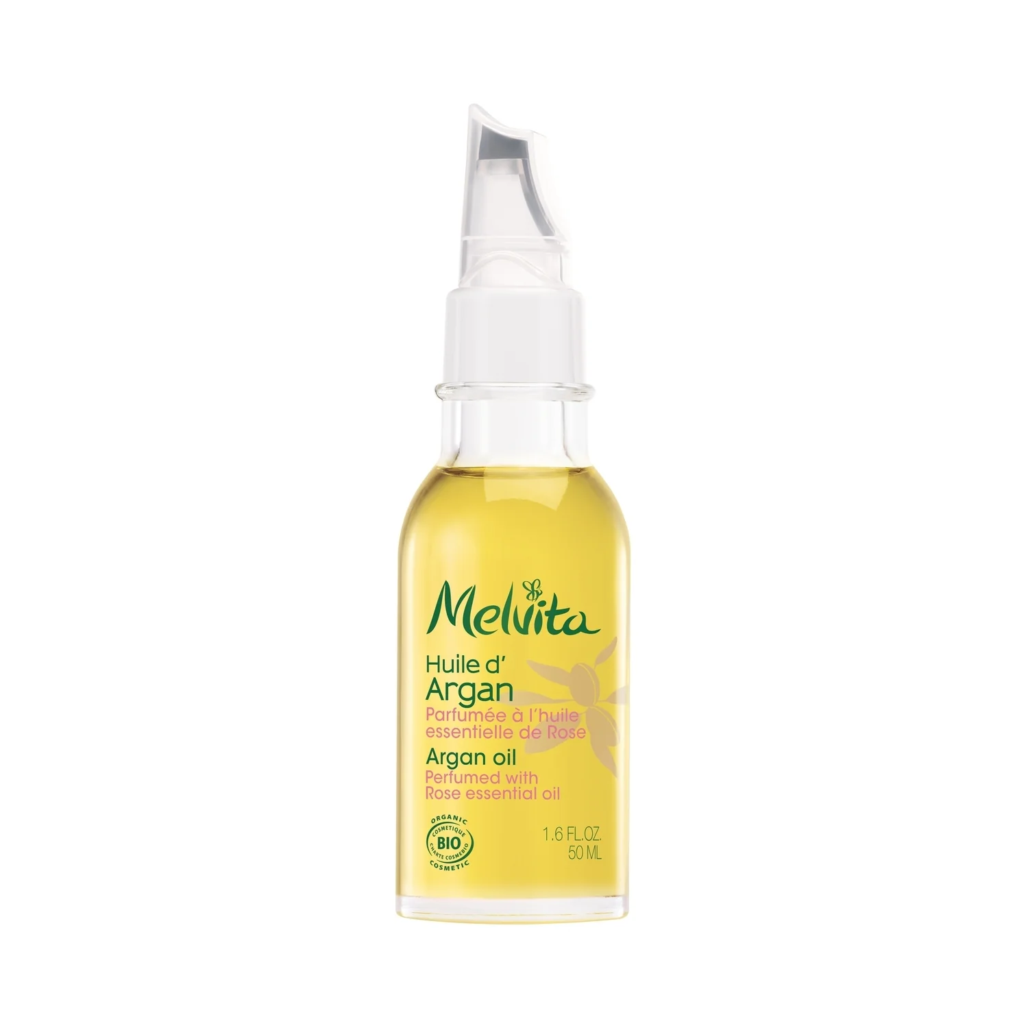 Huiles de Beauté Huile d'argan parfumée à la rose bio - Olio viso nutriente