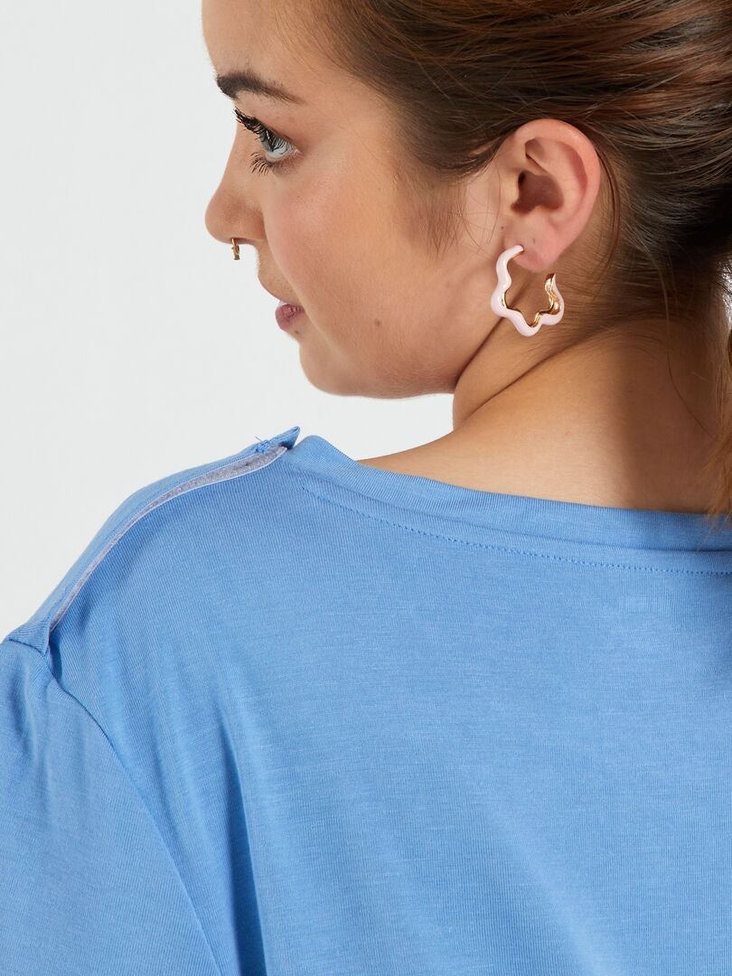Jersey T-shirt - So Easy - BLAUW