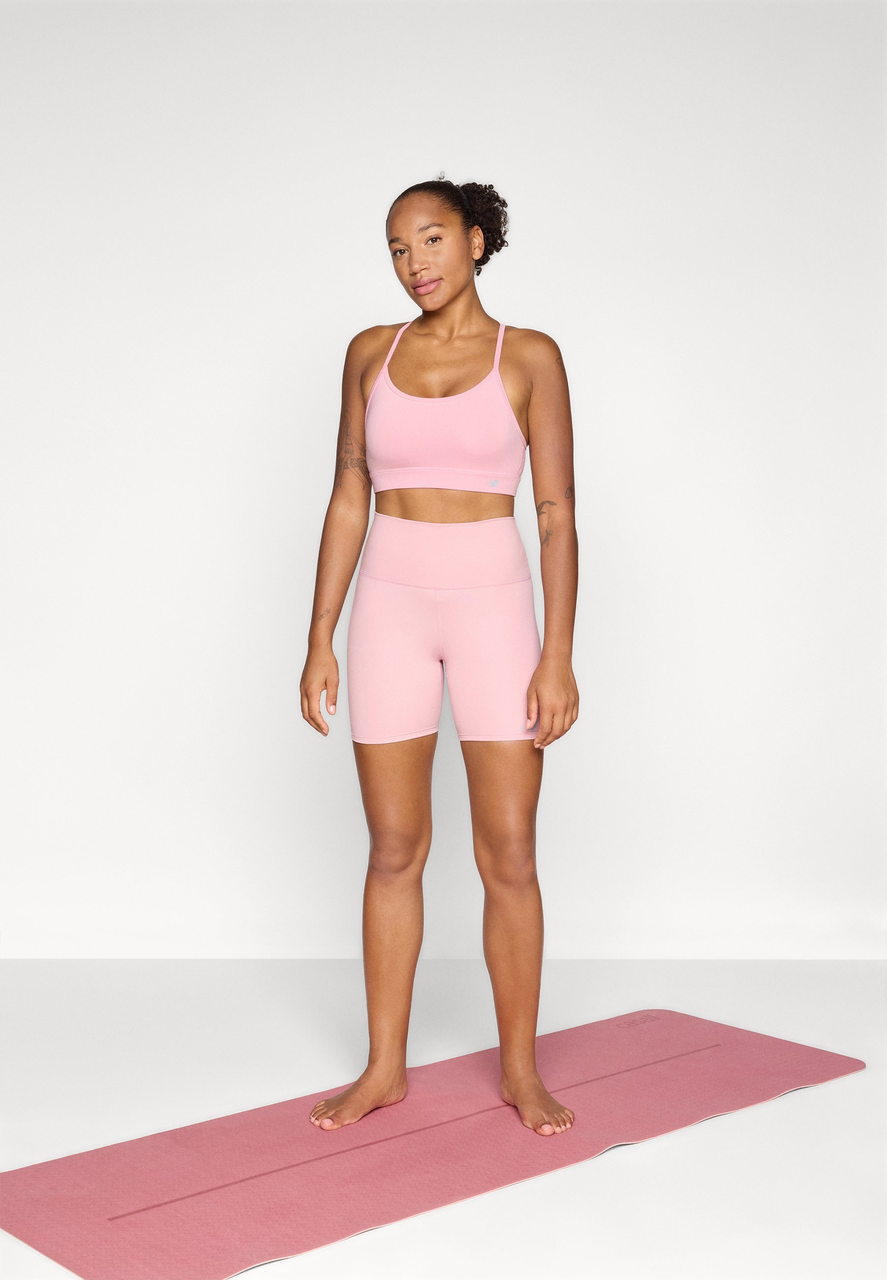 Short taille haute New Balance HARMONY - Leggings - rose caramel