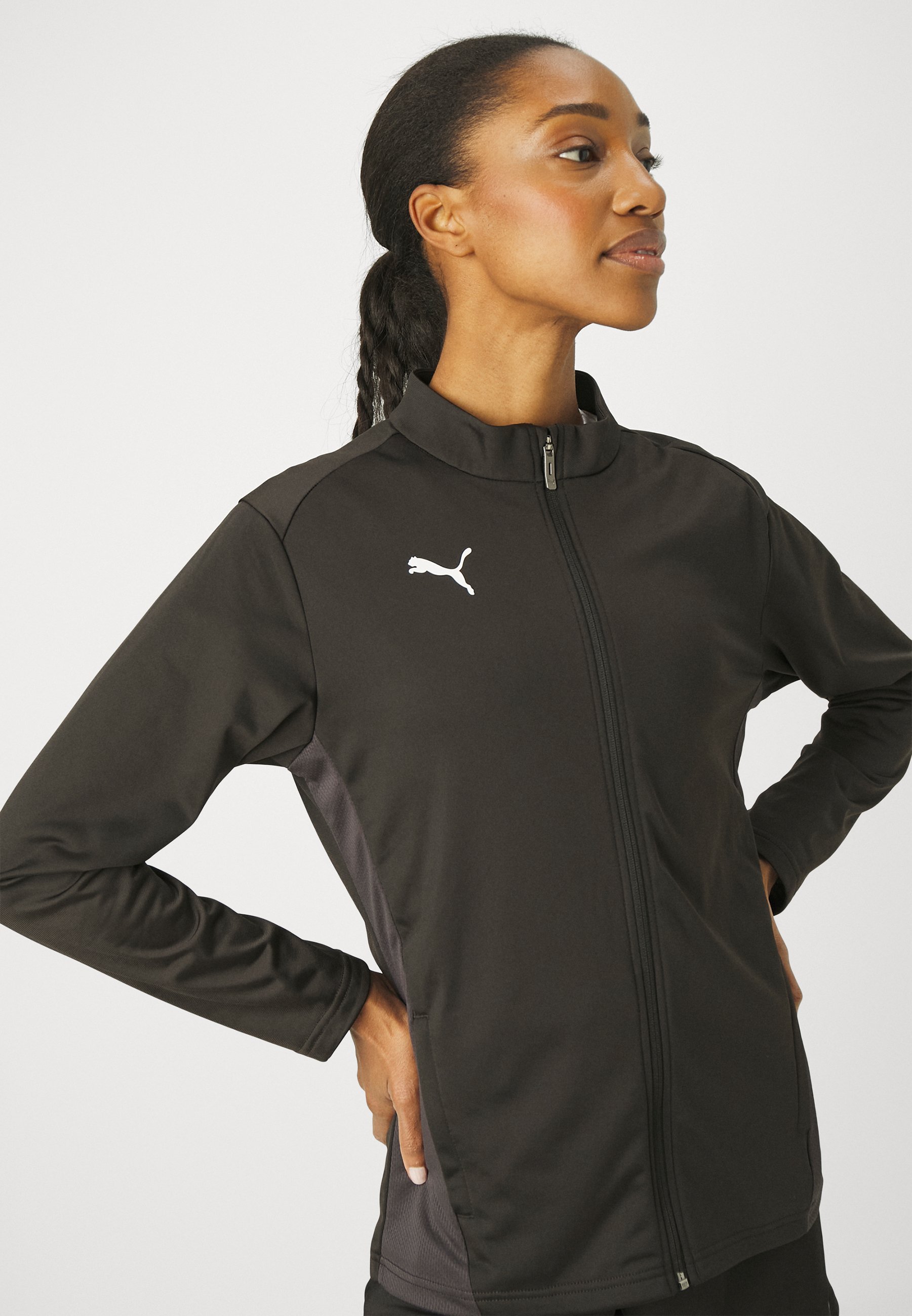 Puma TEAMGOAL TRAINING JACKET - Trainingsjack - Puma zwart/Puma wit/mat donkergrijs