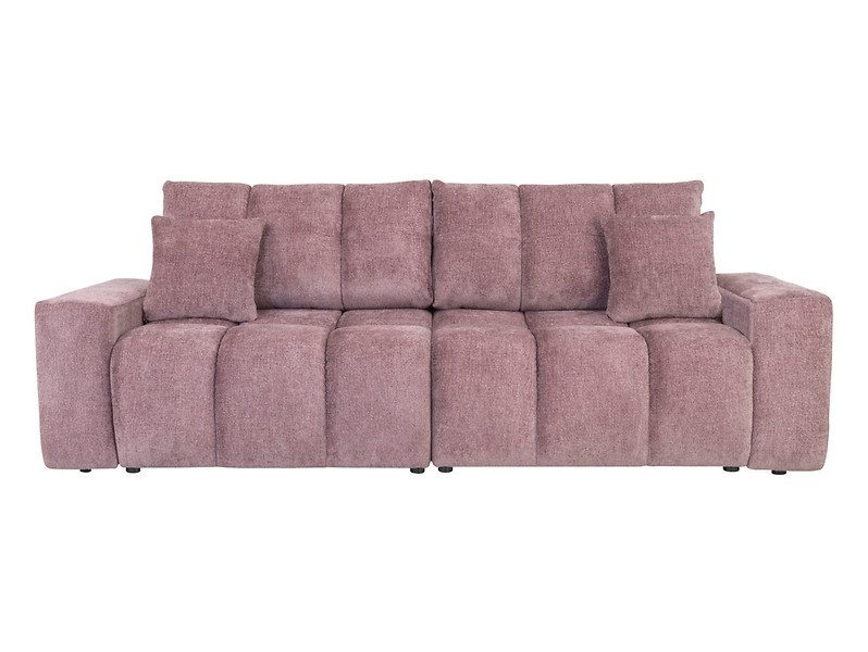 Sofa trzyosobowa Evora rozkładana z pojemnikiem różowa