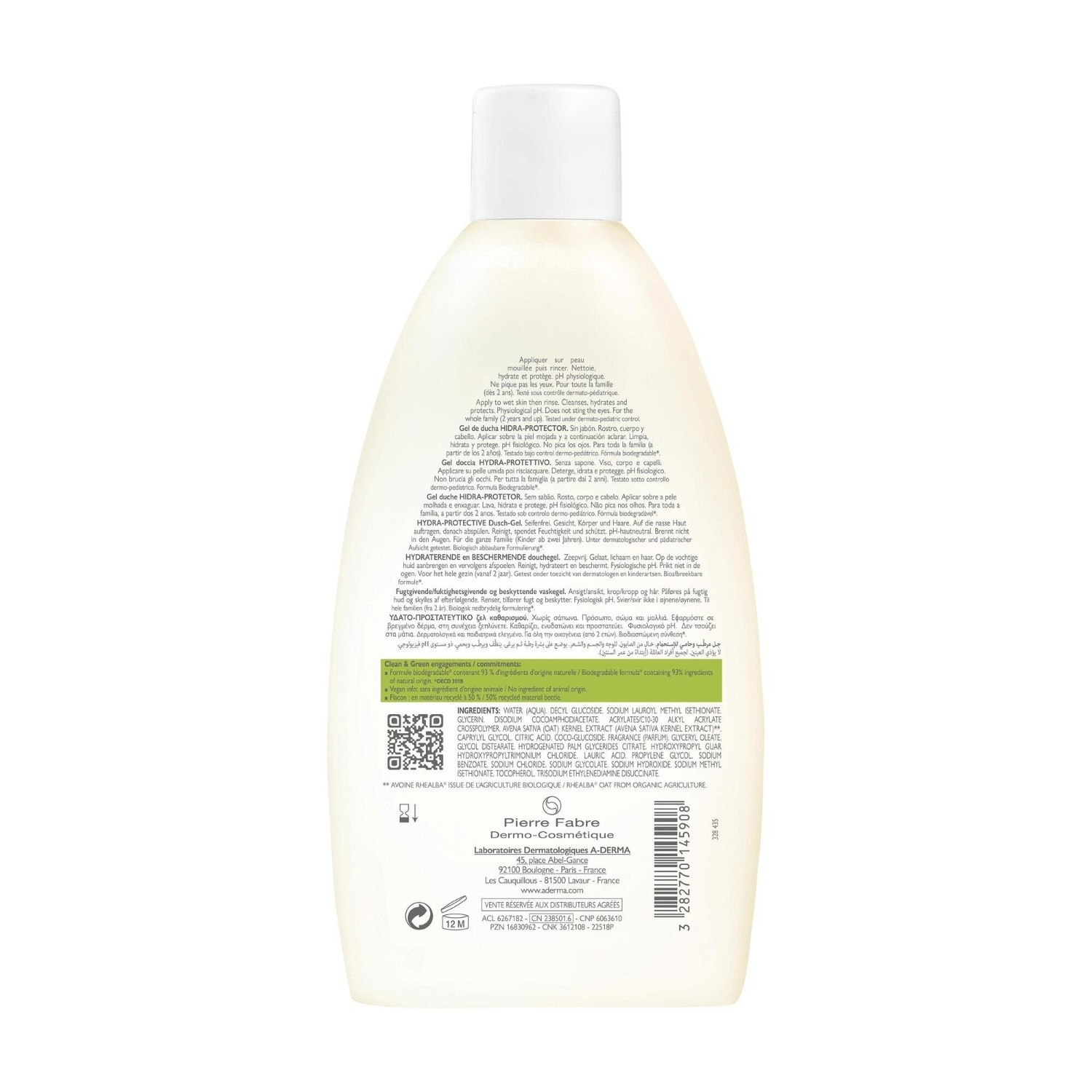 A-DERMA Gel douche hydra-protecteur