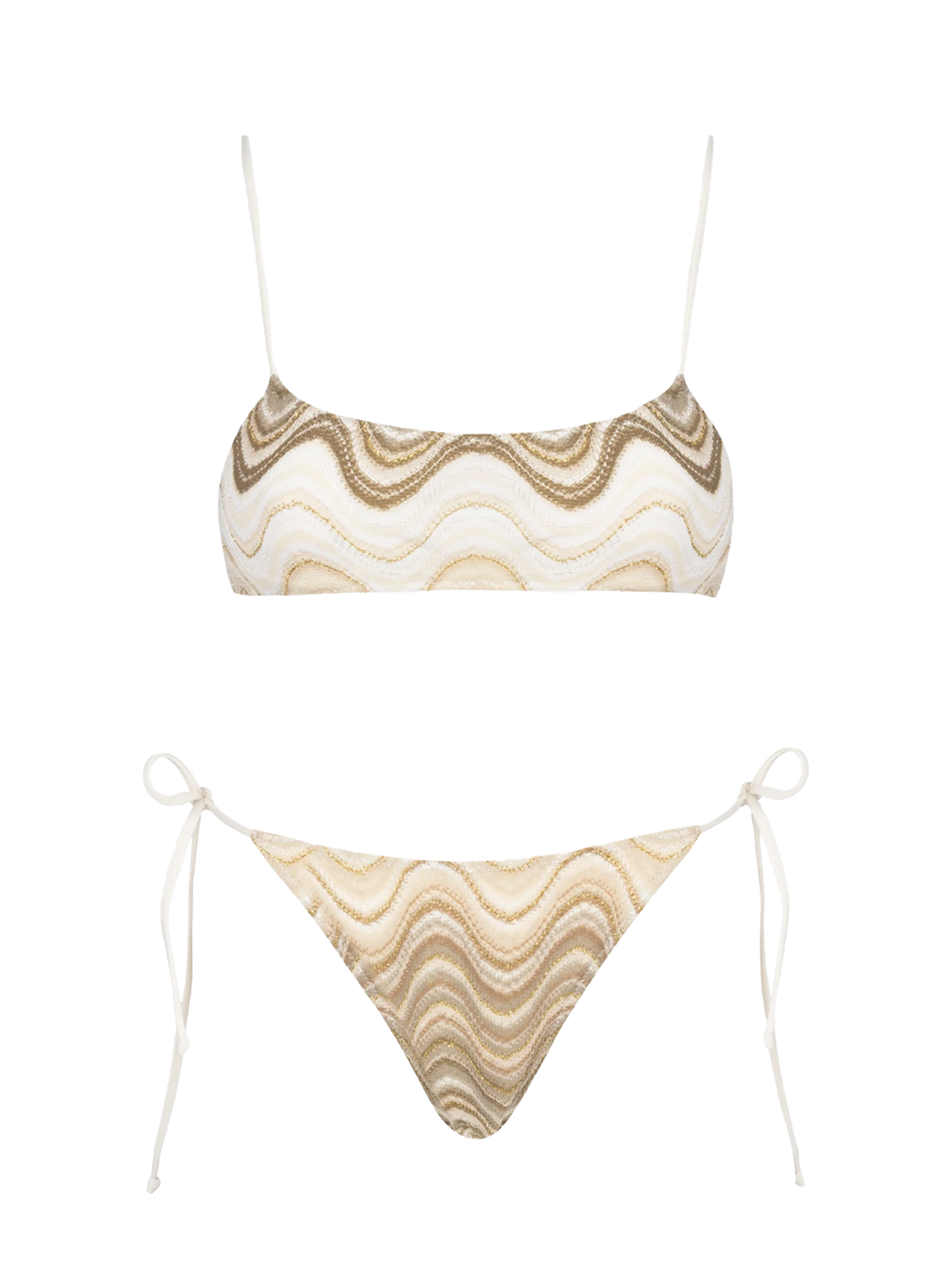 Sadie Marielle raschelgebreide bralette-bikini voor dames