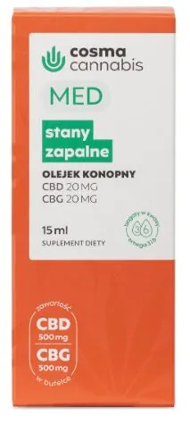 Cosma Cannabis Med Stany Zapalne CBD CBG Olejek dustny