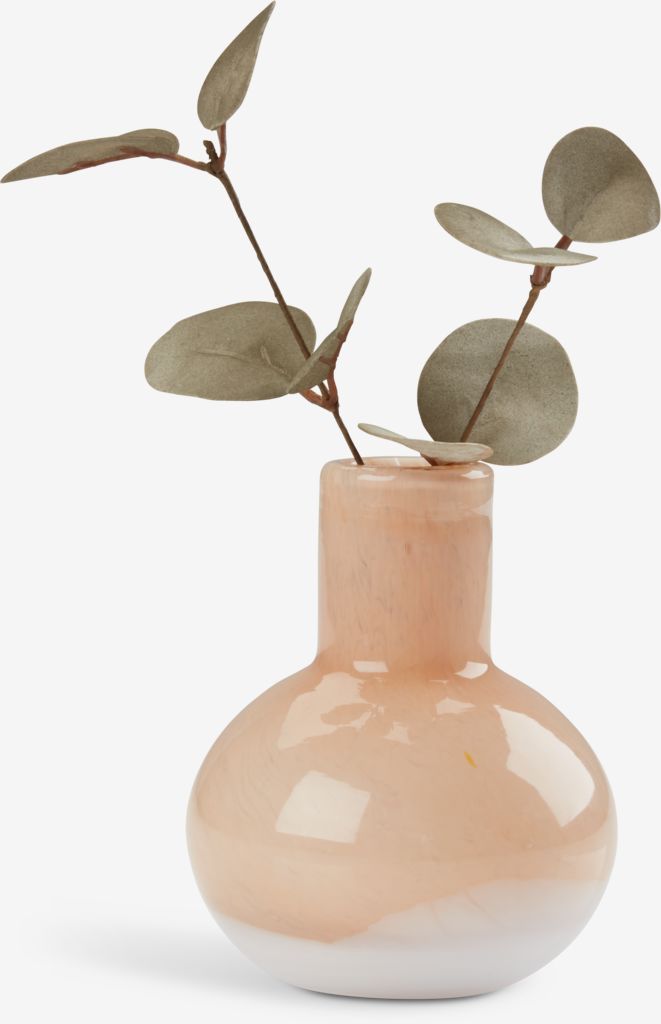 ASLE ASLE vaza Ø9xH11cm oranžinė-balta