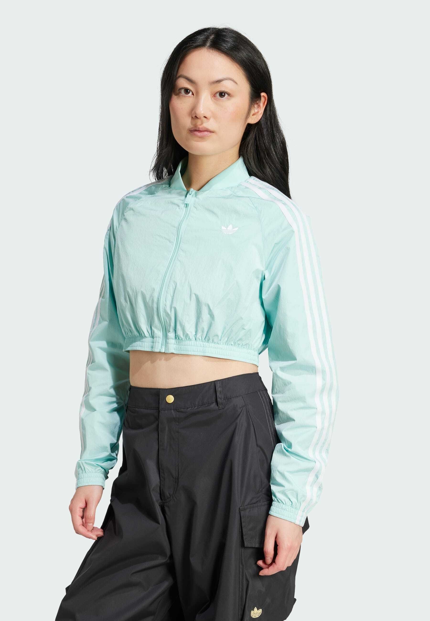 adidas Originals ADICOLOR TEAMGEIST CROPPED TRACK - Bomber Jacket - semi flash aqua