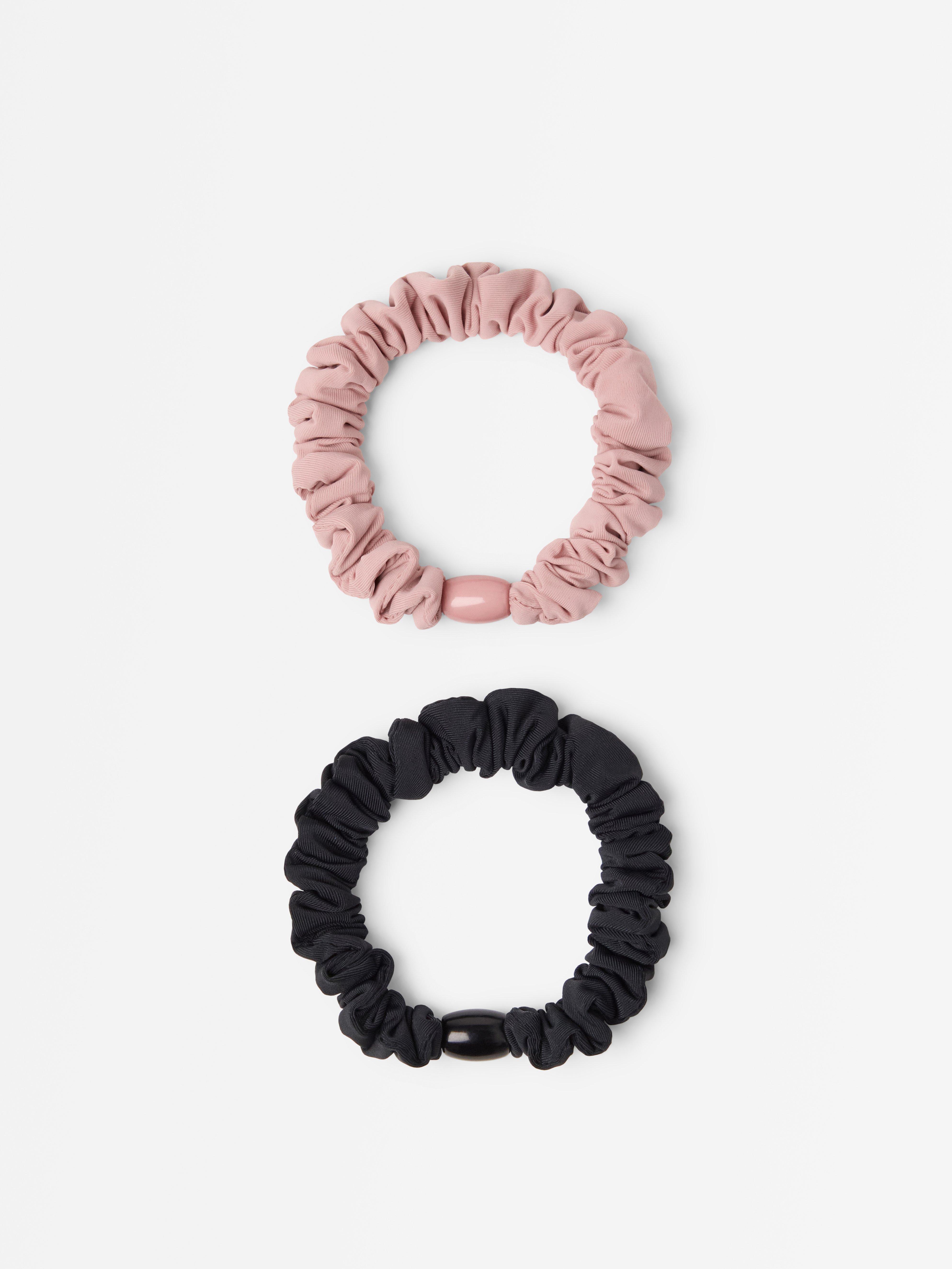 Conjunto de 2 scrunchies pretos