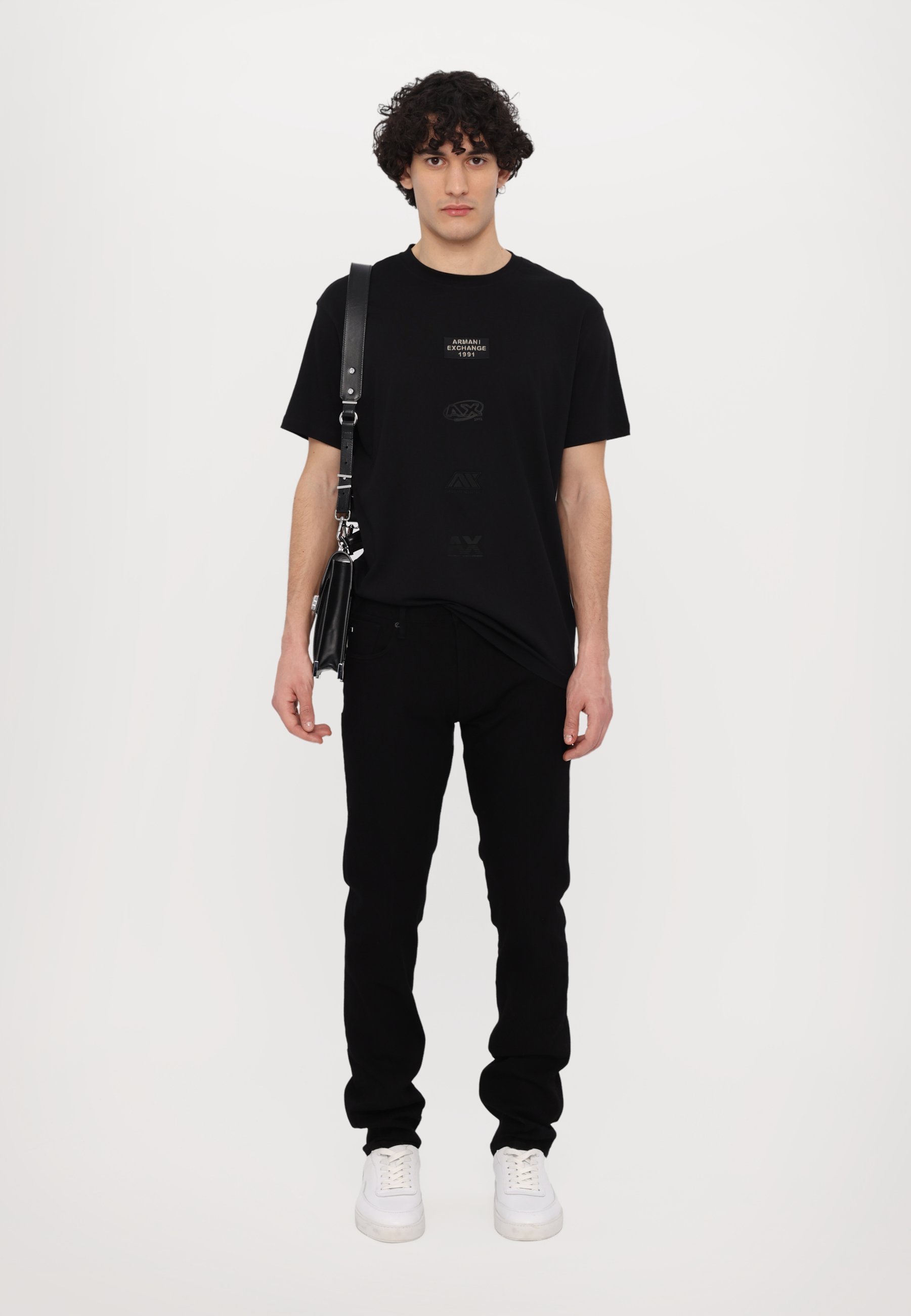 Emporio Armani 5-zakkenbroek - Slim fit jeans - zwarte denim