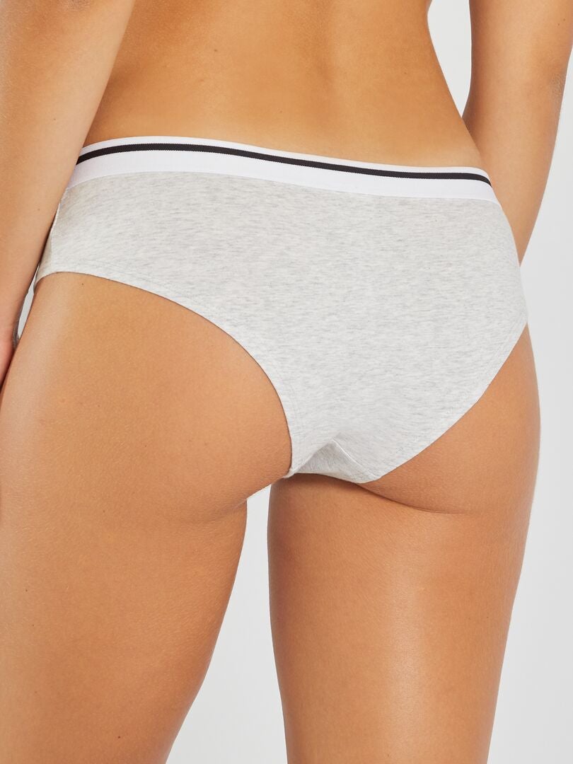 Conjunto de 3 calcinhas de algodão - CINZA