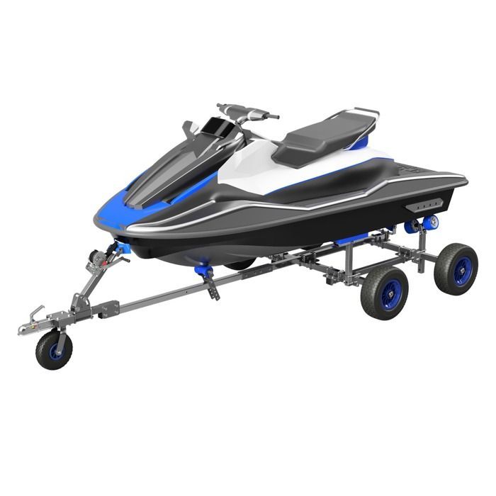 Launching trolley, hand trailer, harbor trailer, jet ski trailer for boats, SUPROD XTR-B360R-W2-TA Ø 420 mm
