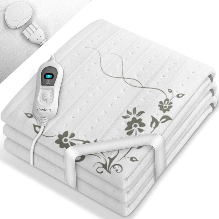 Sinnlein Elektrisch Verwarmde Matras Topper 150x80cm met Automatische Uitschakeling | Thermische Deken | 3 Temperatuurstanden