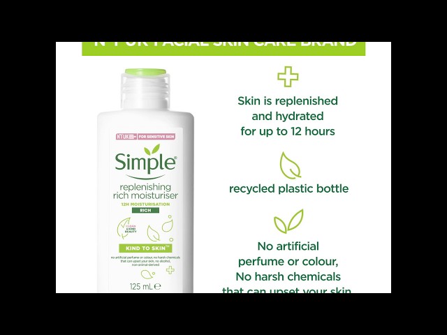 Hidratante facial rico e revitalizante Simple Kind to Skin 125ml