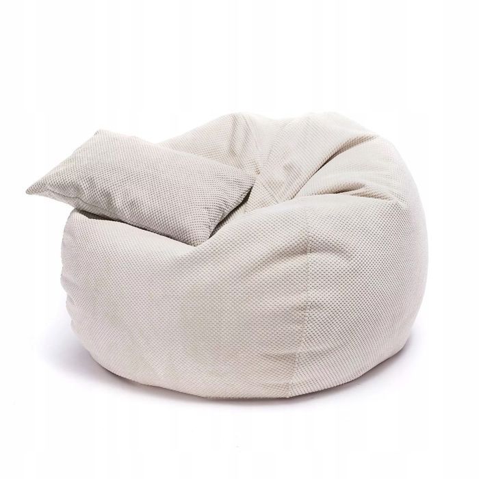 Sillón tipo puf Ecopuf - Sillón, sofá, cojín de suelo, puf para interior/exterior - Beige claro