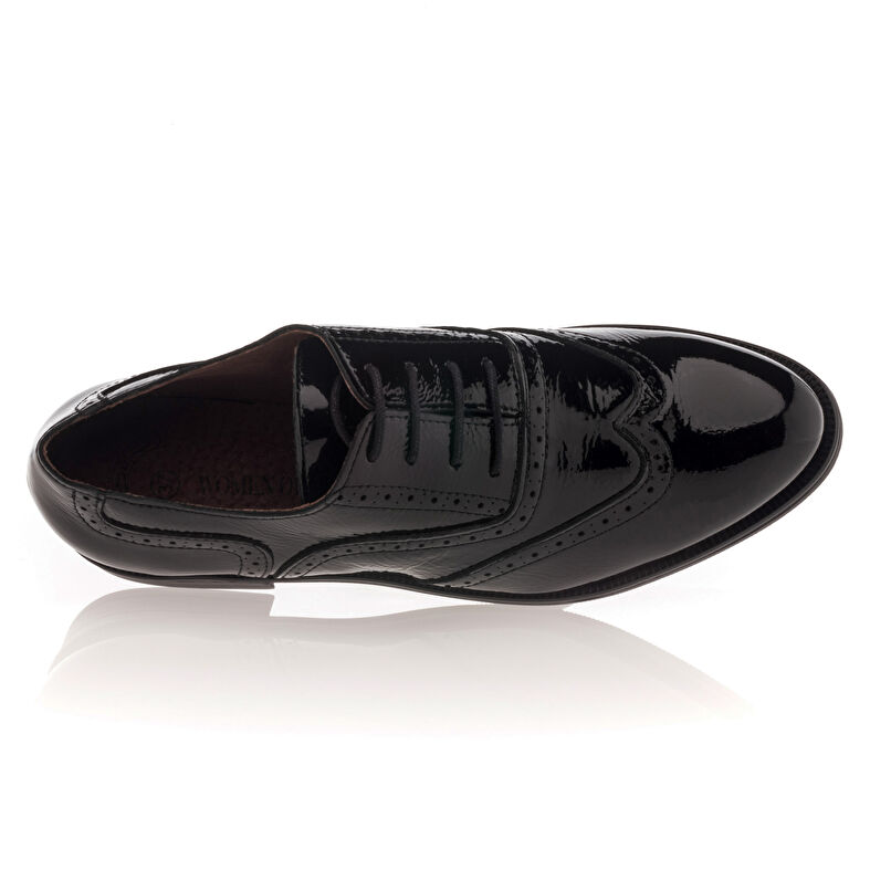 Schwarze Schnürschuhe für Damen / Derby-Schuhe
