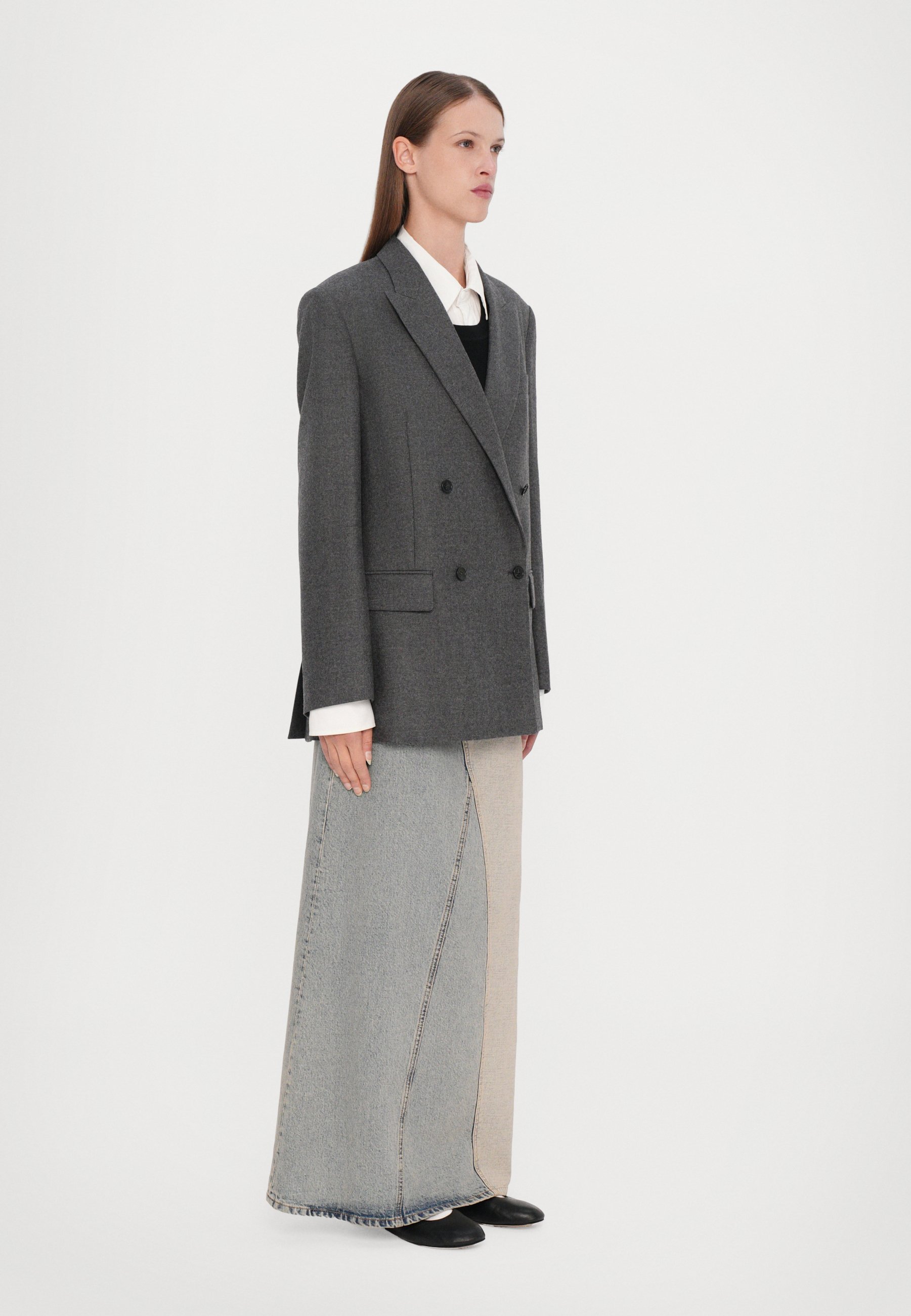 Jaqueta MM6 Maison Margiela - Blazer - cinza escuro