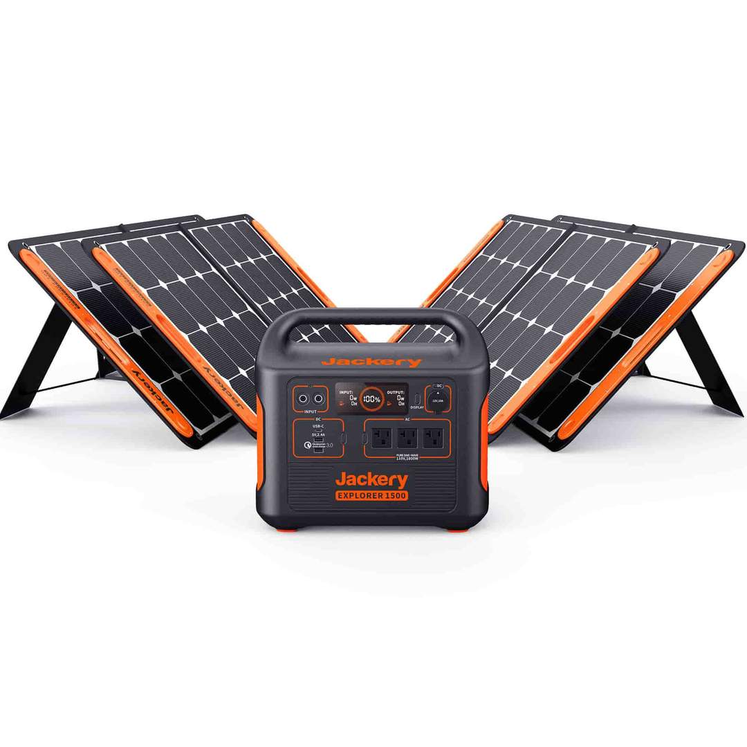Gerador solar Jackery 1500 (Jackery 1500 + 4 x SolarSaga 100W)