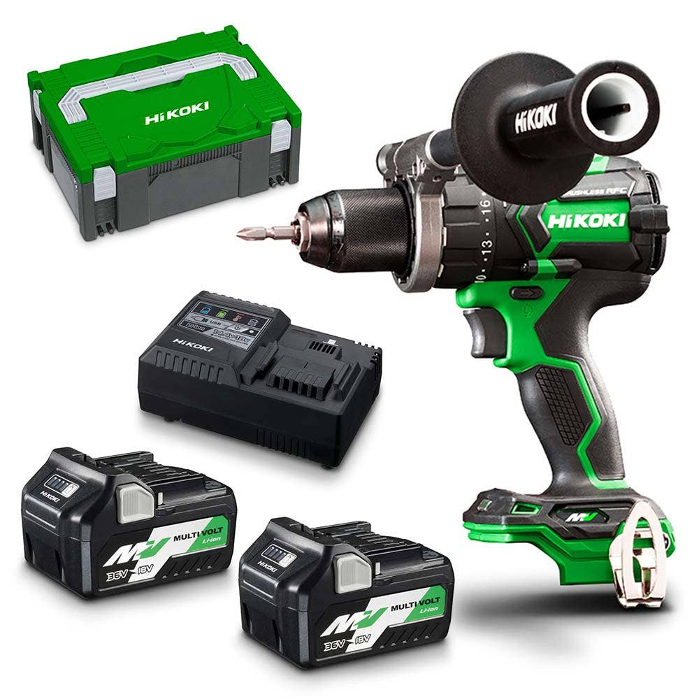 HiKOKI 36V Schlagbohrmaschinen-Set 2 x 2,5Ah 13mm DV36DC(HRZ)
