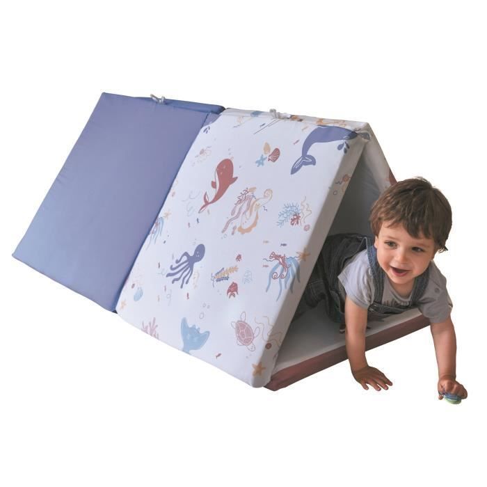 TINEO SCHÄTZE DES OZEANS 5-in-1 Smart Maxi Spielmatte – Multifunktionale Entwicklungsspielmatte – 120 x 180 x 5 cm