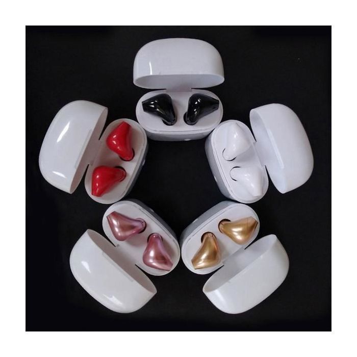 Zwarte draadloze in-ear hoofdtelefoon: inclusief oplaadcase
