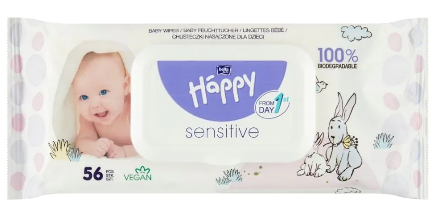 Bella Baby Happy Happy Chusteczki nasączone Sensitive