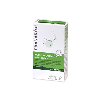 Pranarôm gerklės pastilės Aromaforce raminamosios ir nuraminančios pastilės Čiobrelių skonio 21 pastilė 21 pastilė