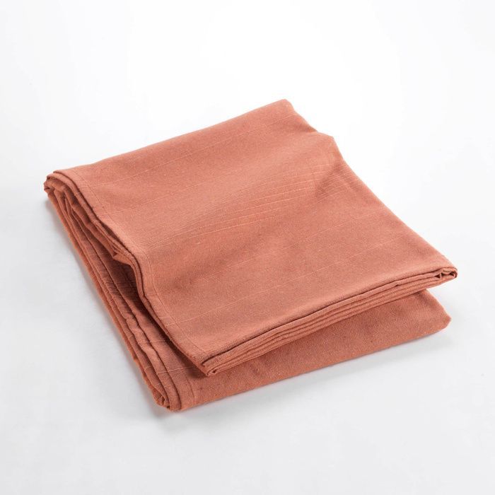 Plaid enroulable 220 x 240 cm – Polycoton Lucile Vieux Rose avec fermeture boutons