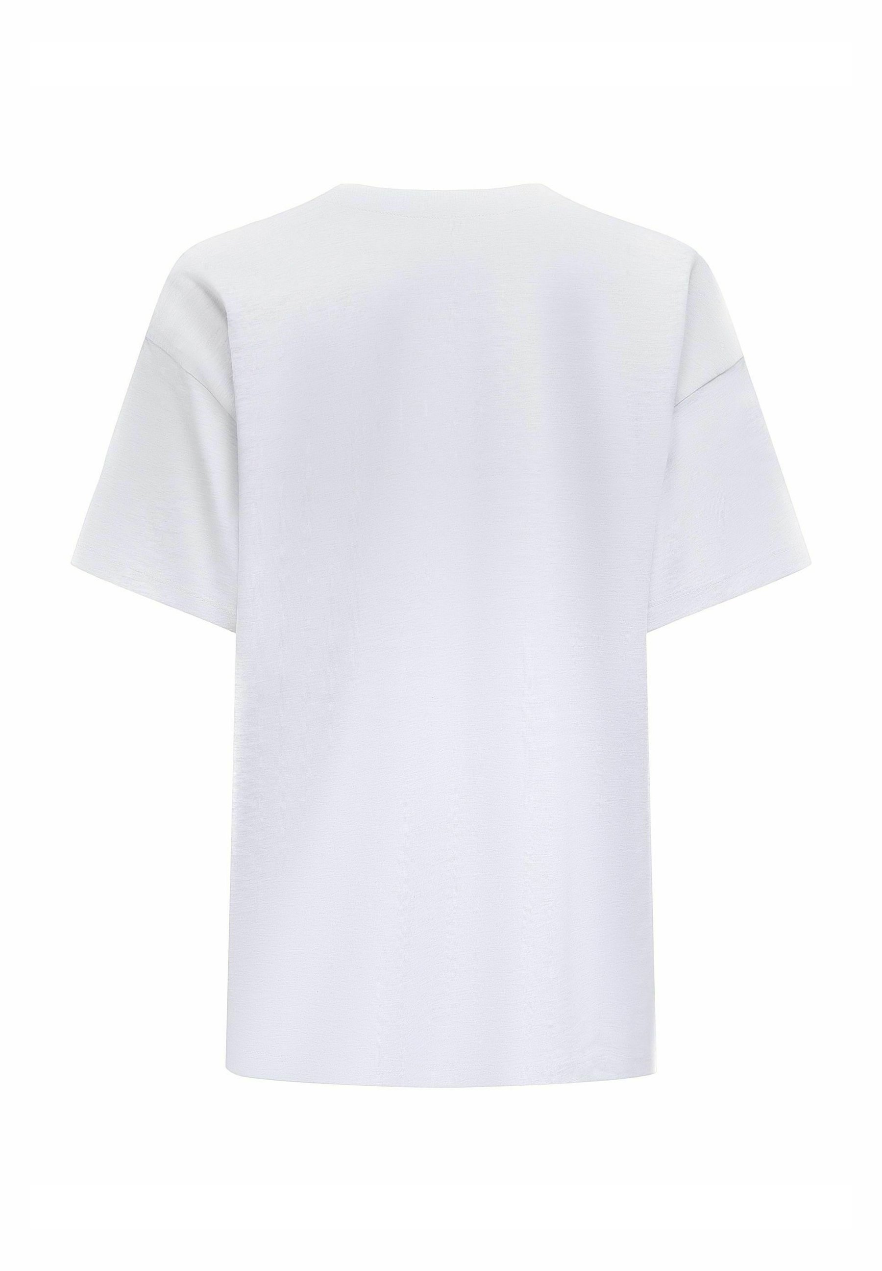 ONLY ONLVIVVI LIFE LOVELY - T-shirt met print - helder wit